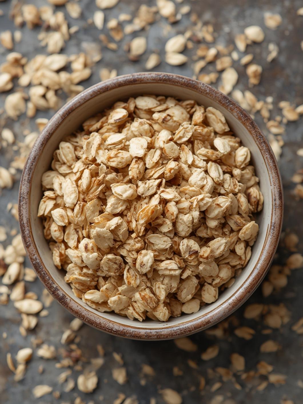 Illustration of oatmeal preparation steps
