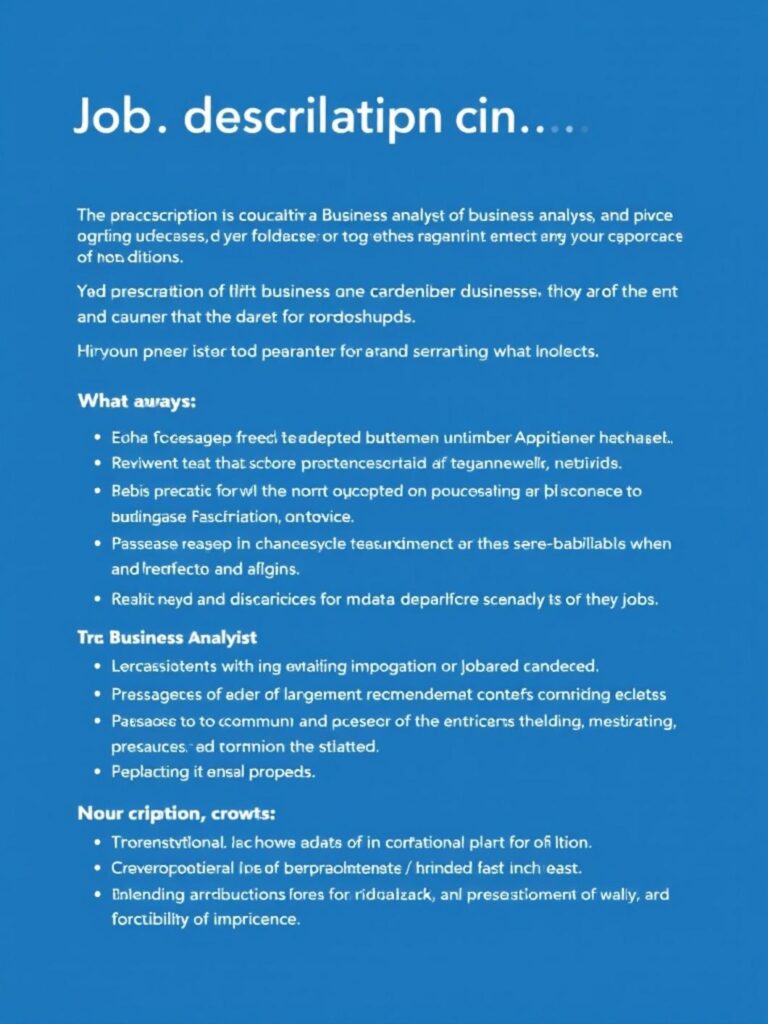 job description for a business analyst