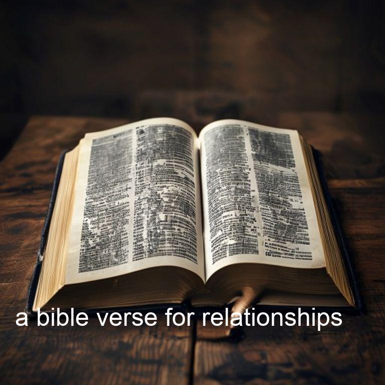 a bible verse for relationships