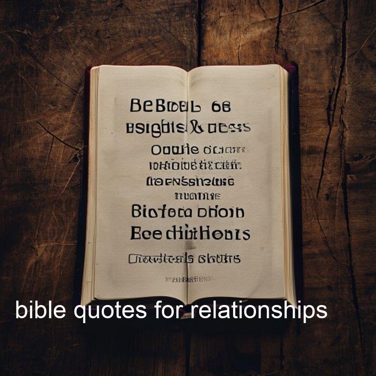 bible quotes for relationships