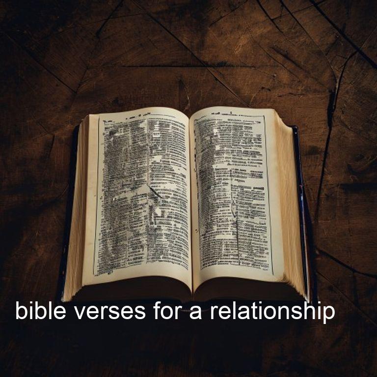 bible verses for a relationship