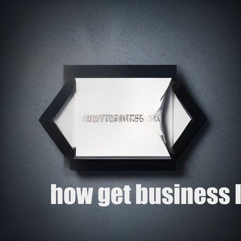 how get business loan